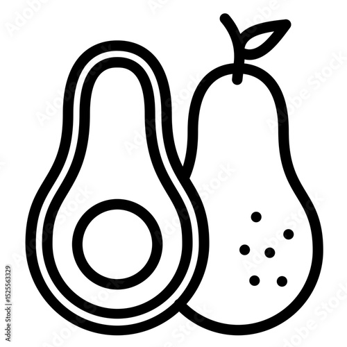 Avocado Vector Style Icon