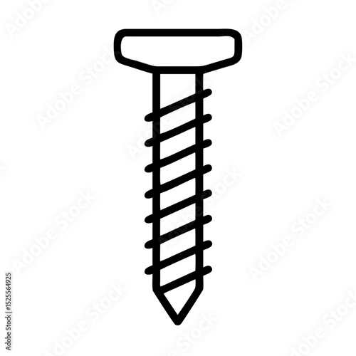 Elegant bolt nail design element perfect for logo creation, branding projects, or as a stylish graphic resource for your design needs.
