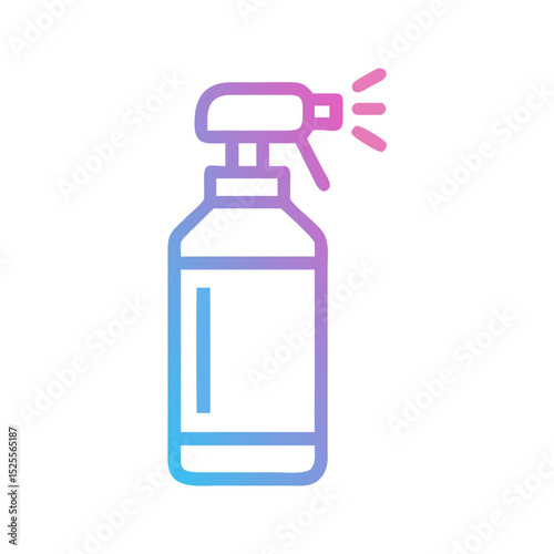 Clean design spray bottle icon perfect for branding projects, website graphics, and app interfaces, featuring a gradient color scheme.