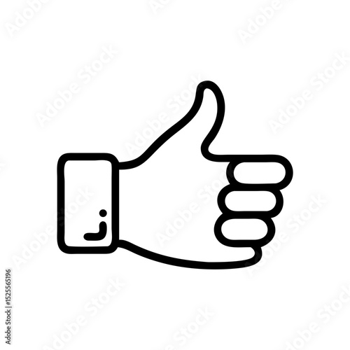 thumbs up design perfect for logo branding, website decoration, or stylish icon creation, offering a clean and modern aesthetic.
