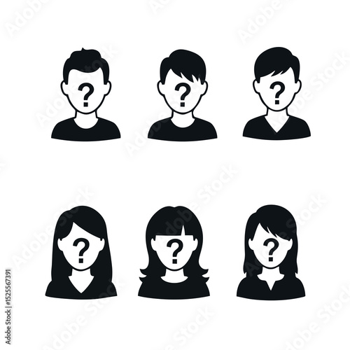 Anonymous Boys & Girls Avatars: Placeholder Profile Pictures & Unknown Identity Icons