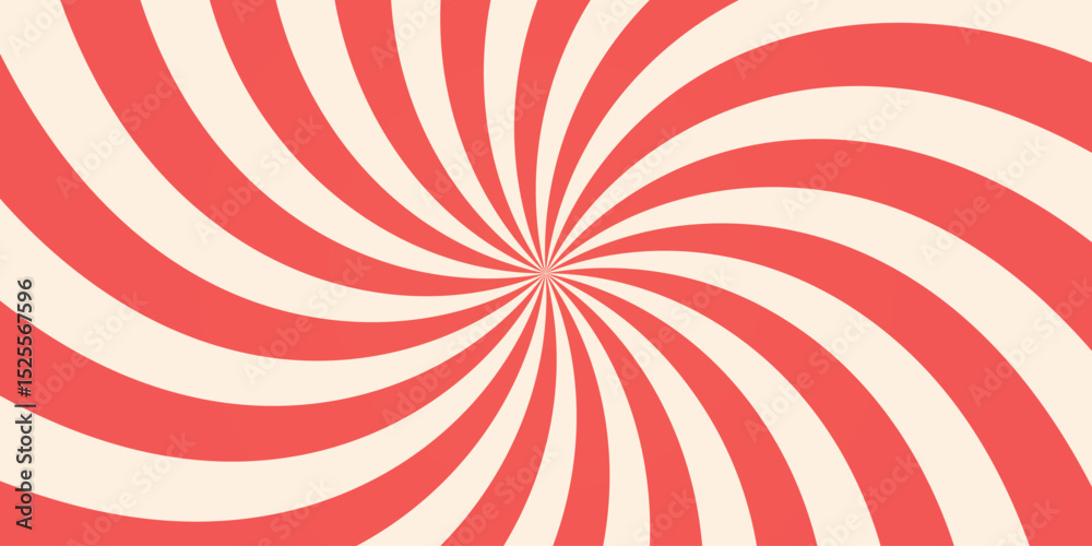 Fototapeta premium Abstract sunburst pattern background. Red and white starburst ray. Graphic resource vector illustration