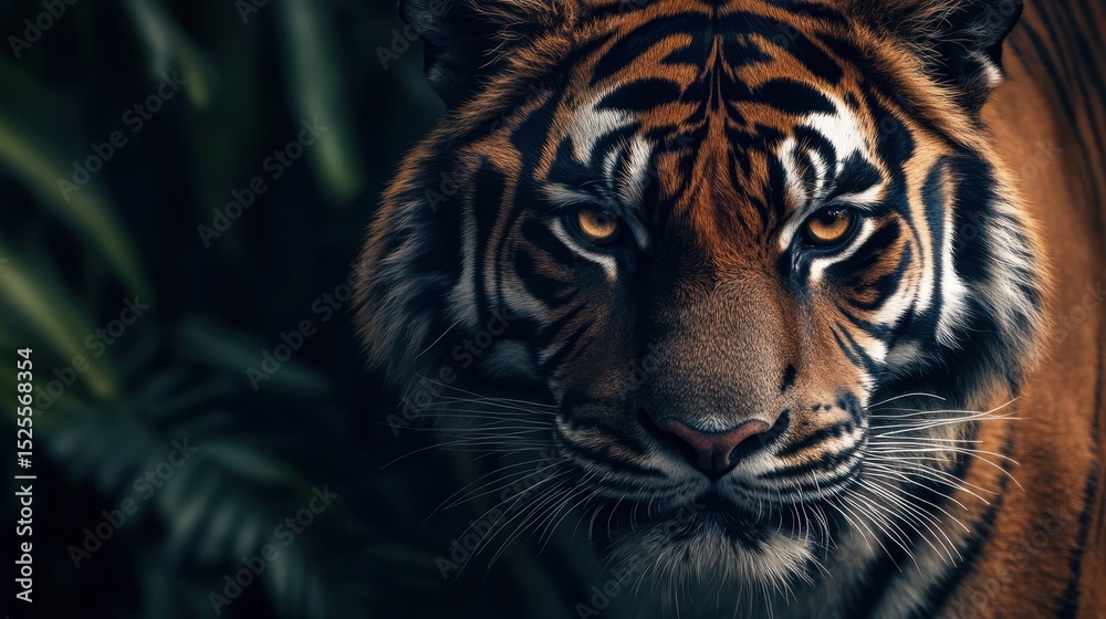 Fototapeta premium Majestic Sumatran Tiger Close-Up