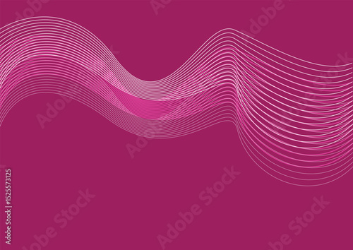 Abstract Pink Wave Lines Background - Modern Dynamic Design
