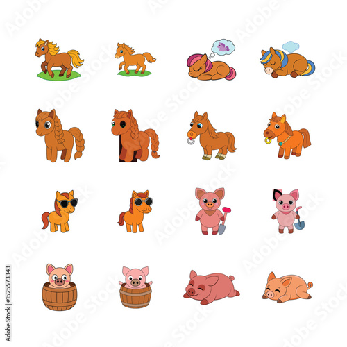 sat cartoon animal 