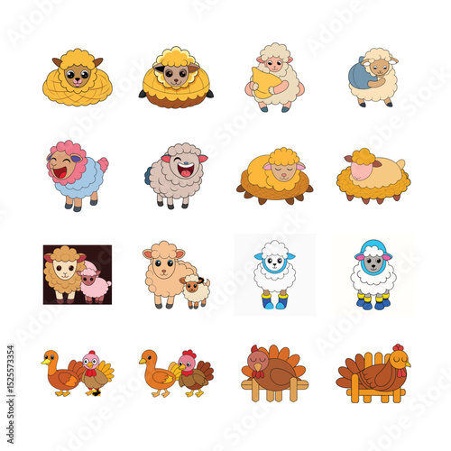 sat cartoon animal 