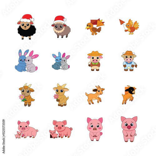 sat cartoon animal 