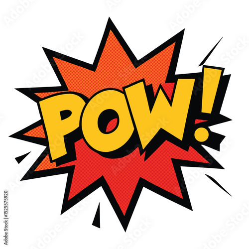 POW! Comic Book Explosion with Retro Dot Pattern Effect