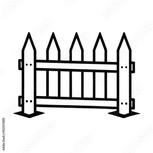 black wooden fence garden barrier picket fencing