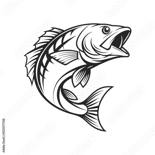 vector illustration of a fish