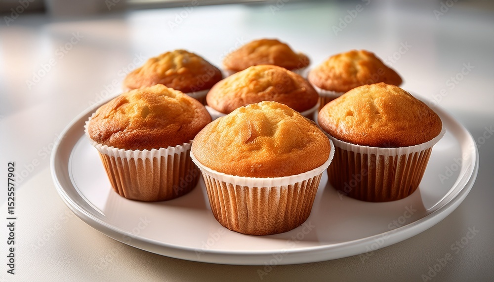 freshly baked muffins displayed on a solid white plate perfect for food photography freshly baked muffins displayed on a solid white plate perfect for food photography