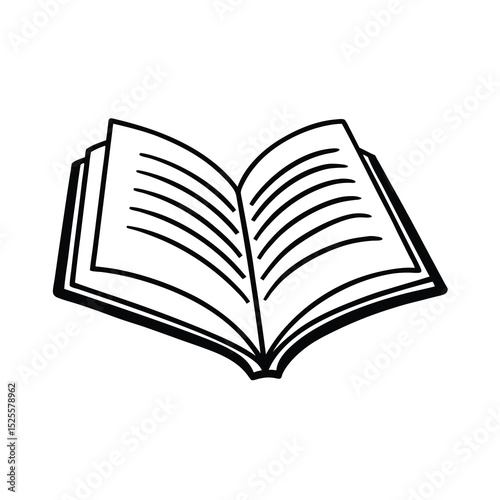 open book illustration for education and learning