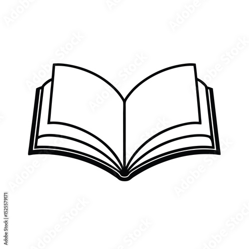 open book illustration for education and learning