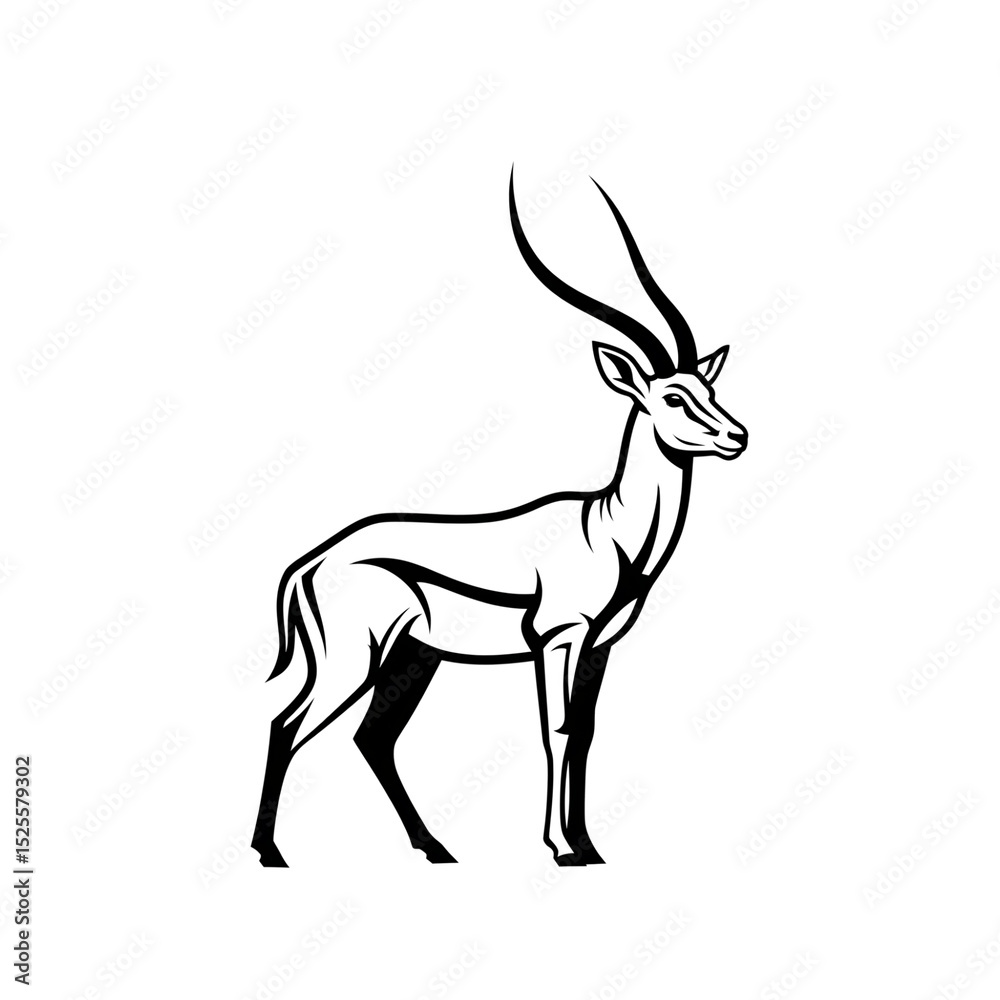 Fototapeta premium silhouette of a deer