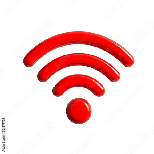 Red Wi-Fi symbol represents wireless connectivity. This graphic represents the modern digital age, allowing seamless online experiences. The image evokes a sense of connection, convenience.