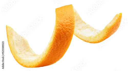 Orange Peel isolated on white background, full depth of field photo
