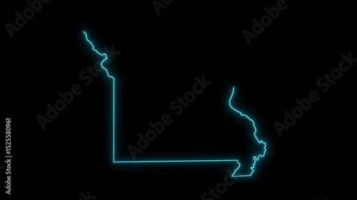 United States Missouri Abstract Map Animation 4k