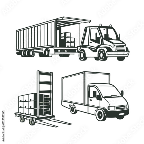 Efficient Logistics Trucks, Delivery Vans, and Cargo Handling Equipment