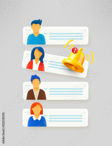 Internet communication concept. 3d vector illustration