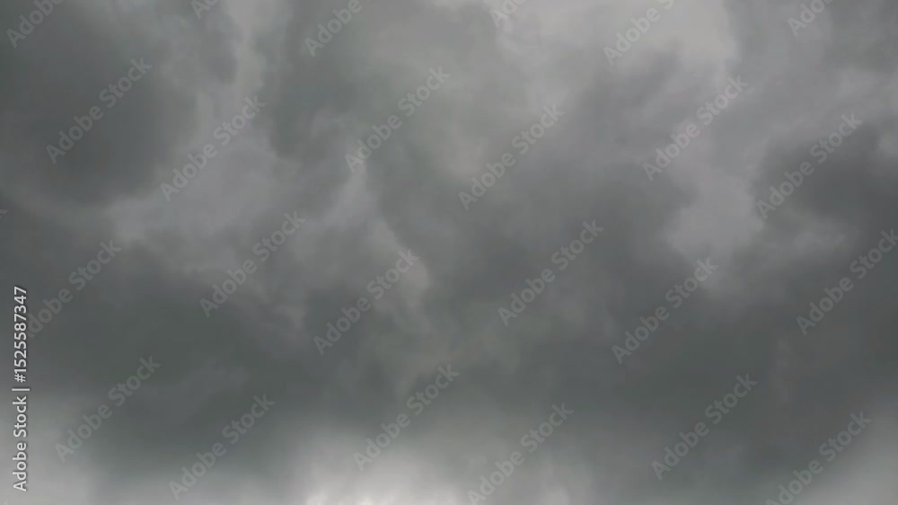 Dramatic sky with gray dark clouds before rain.Timelapse