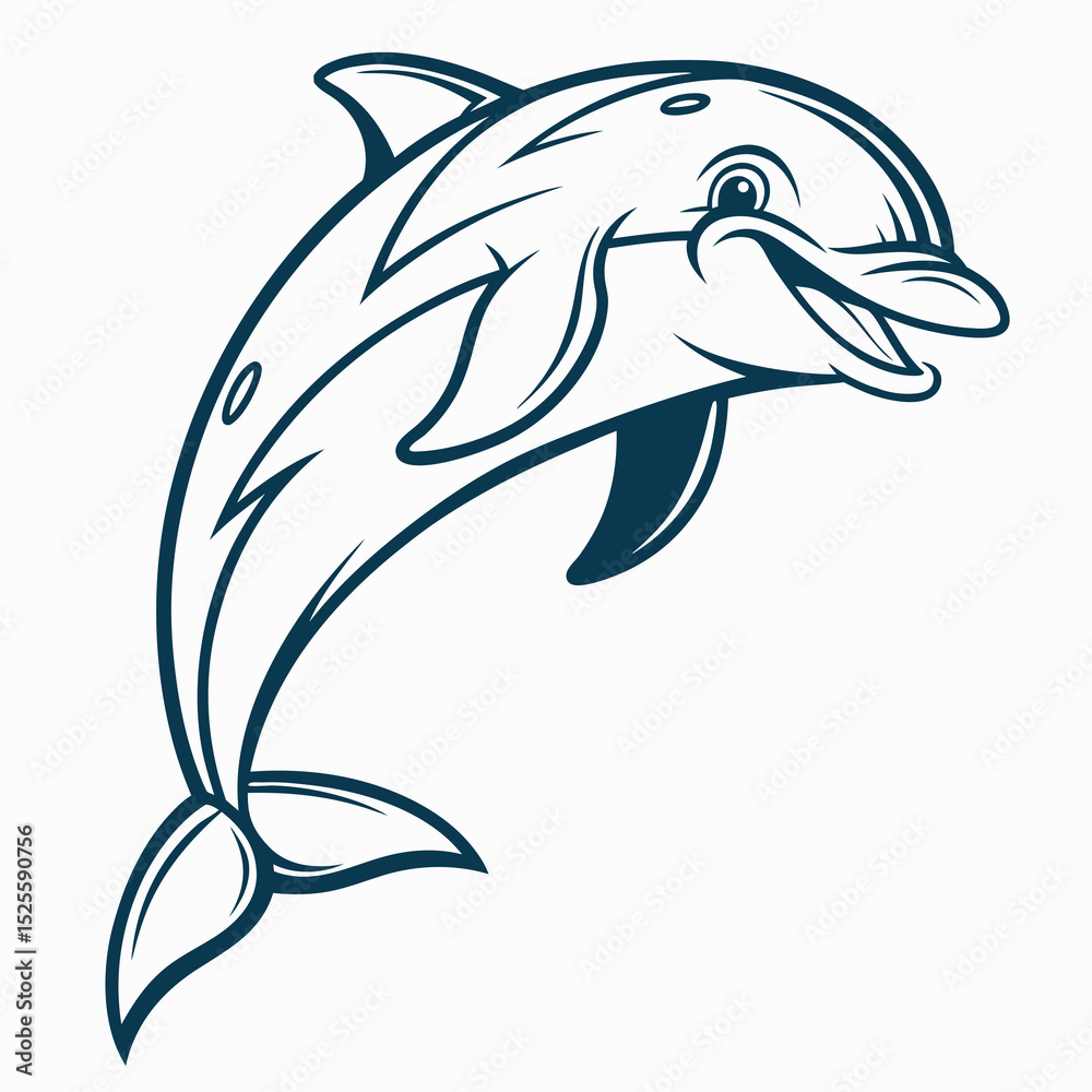 Fototapeta premium dolphin isolated on white