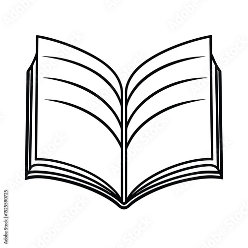 open book illustration for education and learning