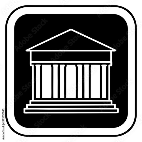 bank icon isolated on white