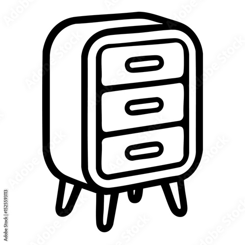 Simple Minimal Dresser vector icon