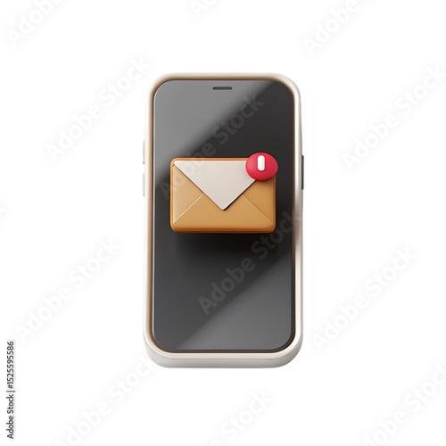 New message notification on modern smartphone screen