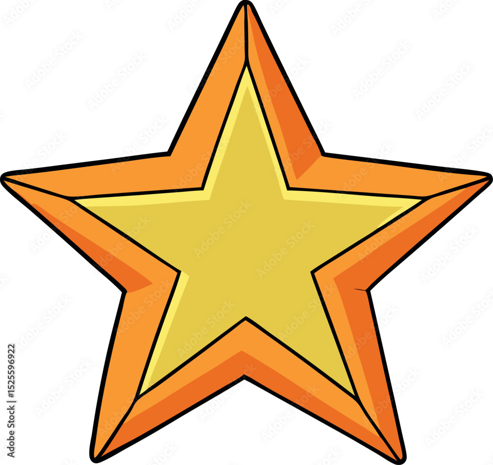 Obraz premium Shiny Gold Star Icon