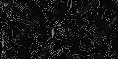 Abstract topographic pattern in monochrome representing depth and curvature suitable for design and backgrounds