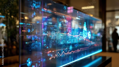 Futuristic Data Visualization on a Transparent Display