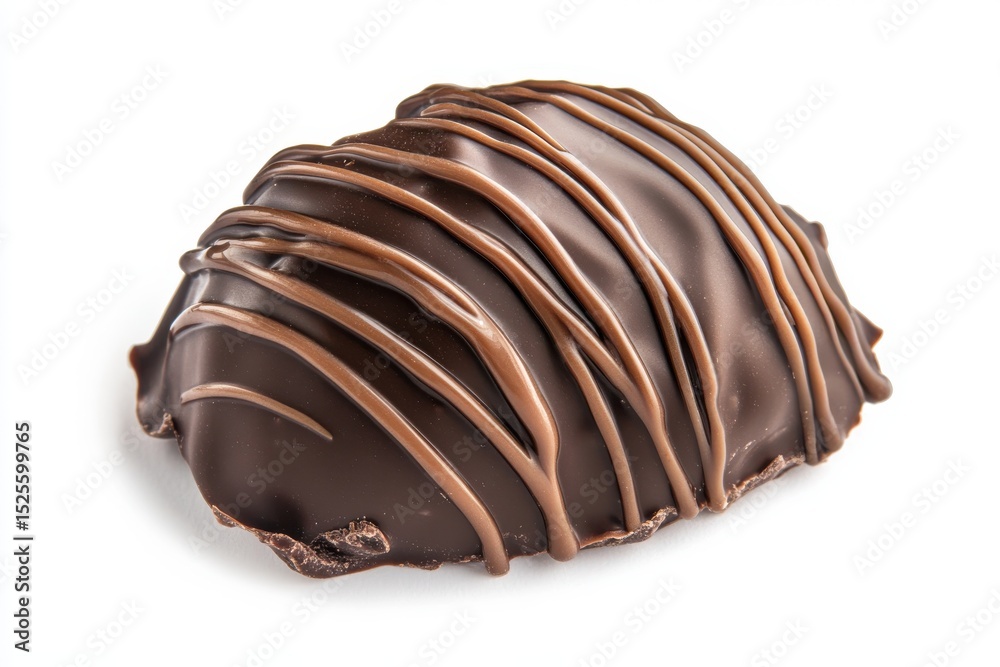 Obraz premium Dark chocolate candy isolated on white background