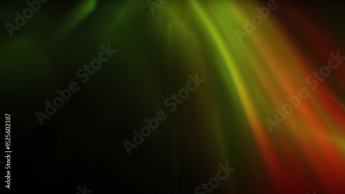 Rasta Colors Ray of Light Animation on Black Background