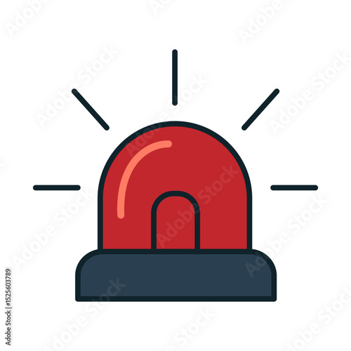 Emergency alert light signaling a warning message
