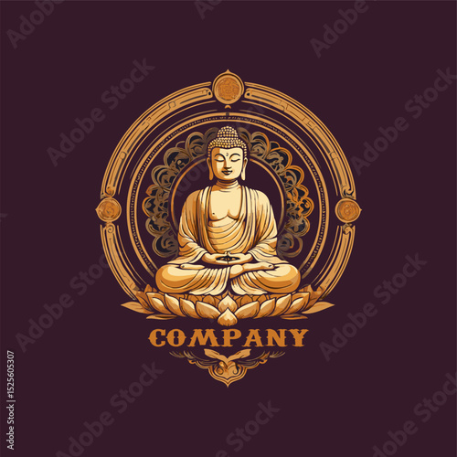 template logo design of buddha. editable and ready to use