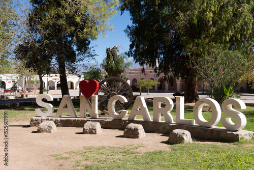 San Carlos is a small town on Route 40 near Cafayate
 in Salta Province, Argentina