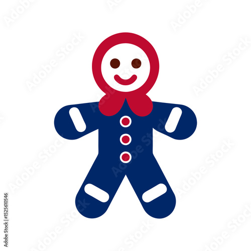 gingerbread man vector art illustration