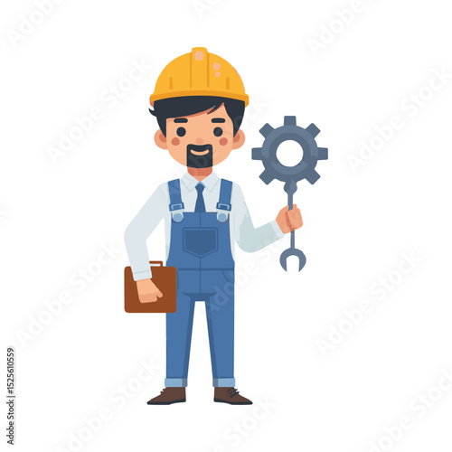 
illustration design of an engineer technician