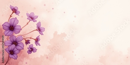 Watercolor Violets - Cozy Field Vignette