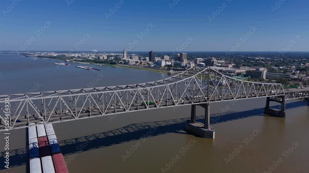 bridge over the Mississippi River in Baton Rouge, Louisiana