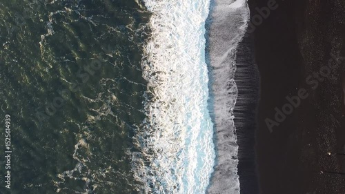 Drone View of Iceland’s Epic Black Sand Beach | Volcanic Coast & Crashing Waves