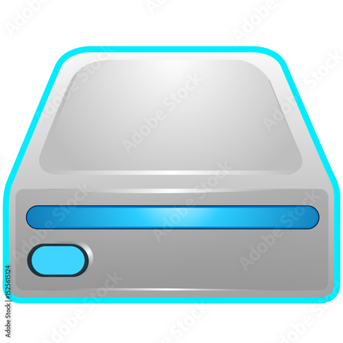 disque dur  NAS ou SDD de stockage en forme de logo ou icône v01
