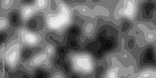 Abstract topographic map in grayscale contours representing elevation and terrain variations seamless repeating background pattern