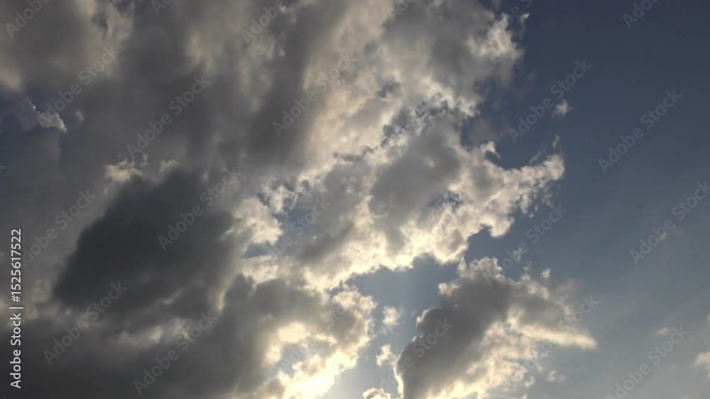 Faszinierender Zeitraffer weißer Wolken – beeindruckende Naturdynamik für Umwelt Projekte, Wetter, Wolkenspiel, Wind, Himmel, Natur 