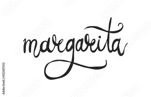 Margarita - lettering vector isolated on white background
