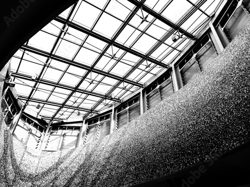 Architectural detail of a skylight in a part of a shopping centre