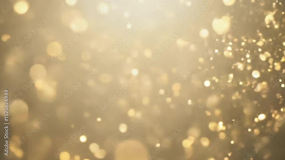 Beautiful golden bokeh background with soft, shimmering lights creates warm and inviting atmosphere, perfect for celebrations, adding texture and elegance to any occasion.