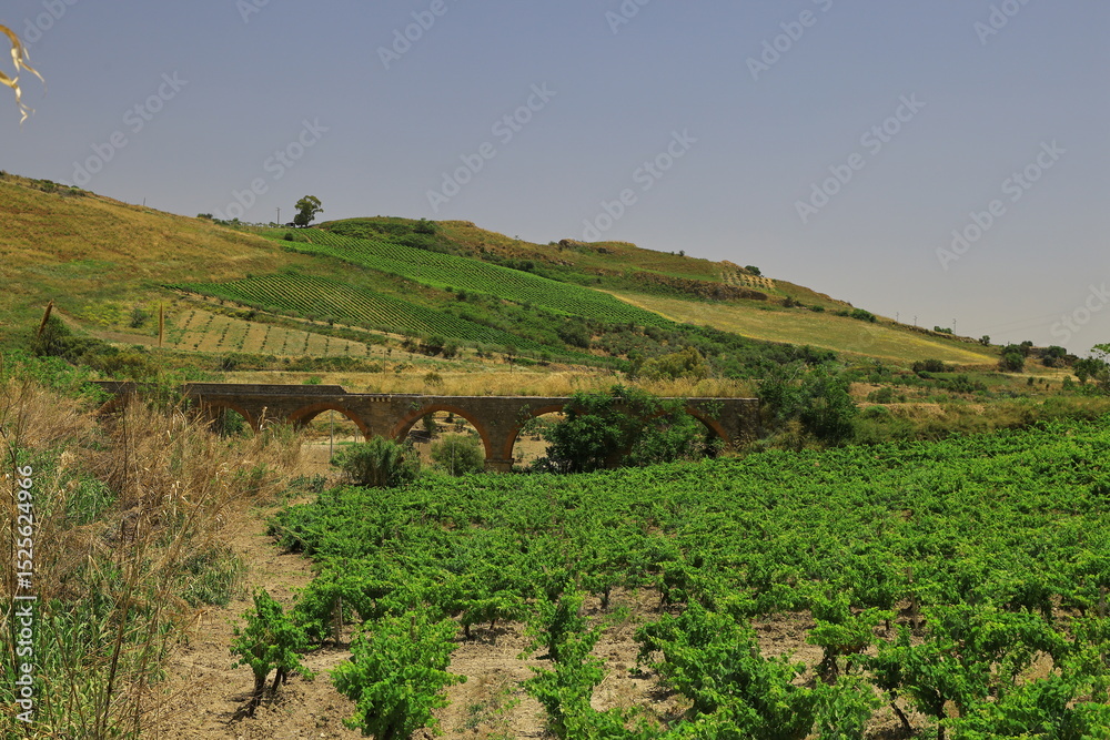 Naklejka premium bridge old, gibellina, sicily, italy