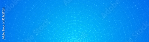 Technology abstract background. Dots connected by lines. Minimalist mesh backdrop. Abstract polygonal radial shape. Plexus circles.